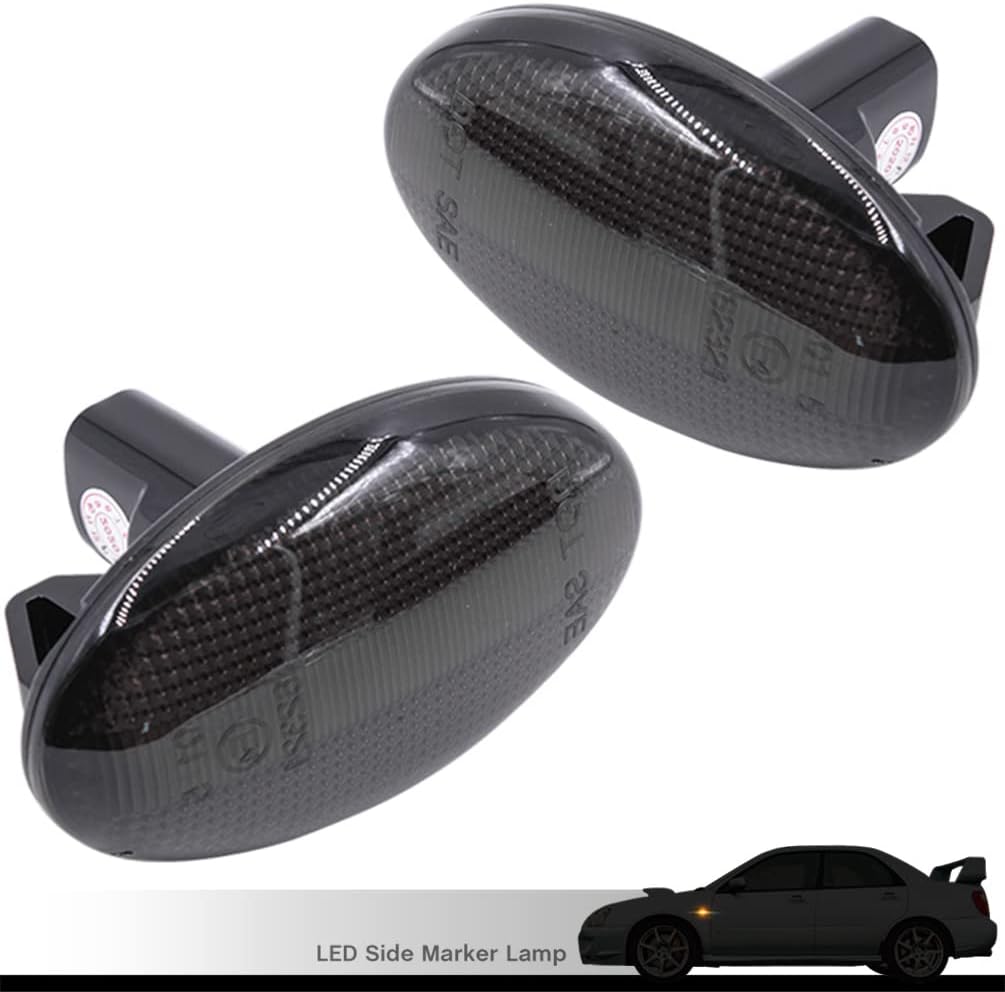 NJSBYL Impreza WRX – Lámpara de marcador lateral LED para Subaru Impreza WRX 2002 2003 2004 2005 2006 2007 Fender Turn Signal Kits de luz de lente