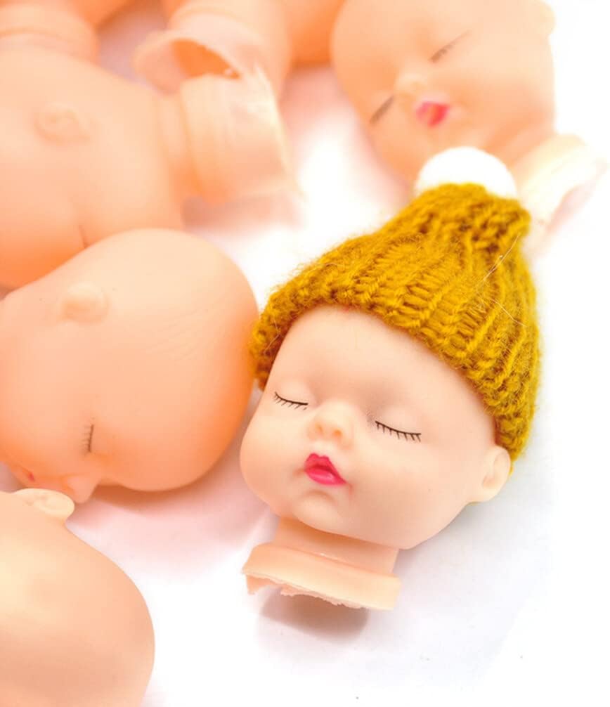 Sewroro 10 piezas de cabezas de muñeca esculpir cabeza calva maniquí mini pieza de simulación para manualidades, muñecas de bricolaje, decoración de
