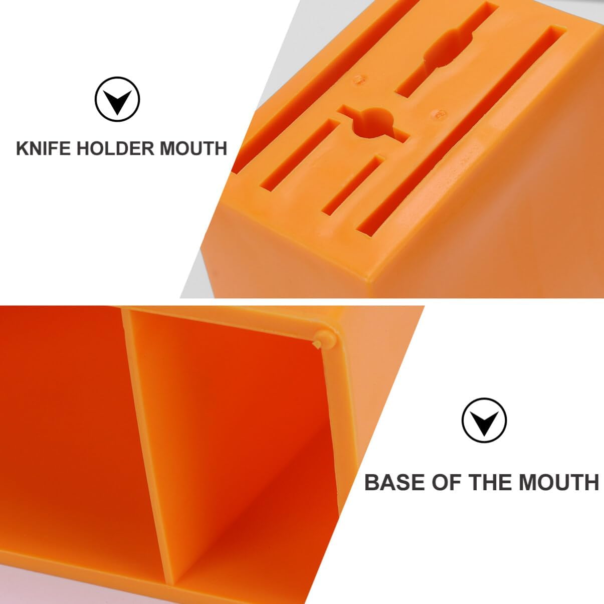 OSALADI Juegos de comedor Bloque de cuchillos de cocina de plástico Soporte para cuchillos Organizador de almacenamiento de cuchillos de cocina