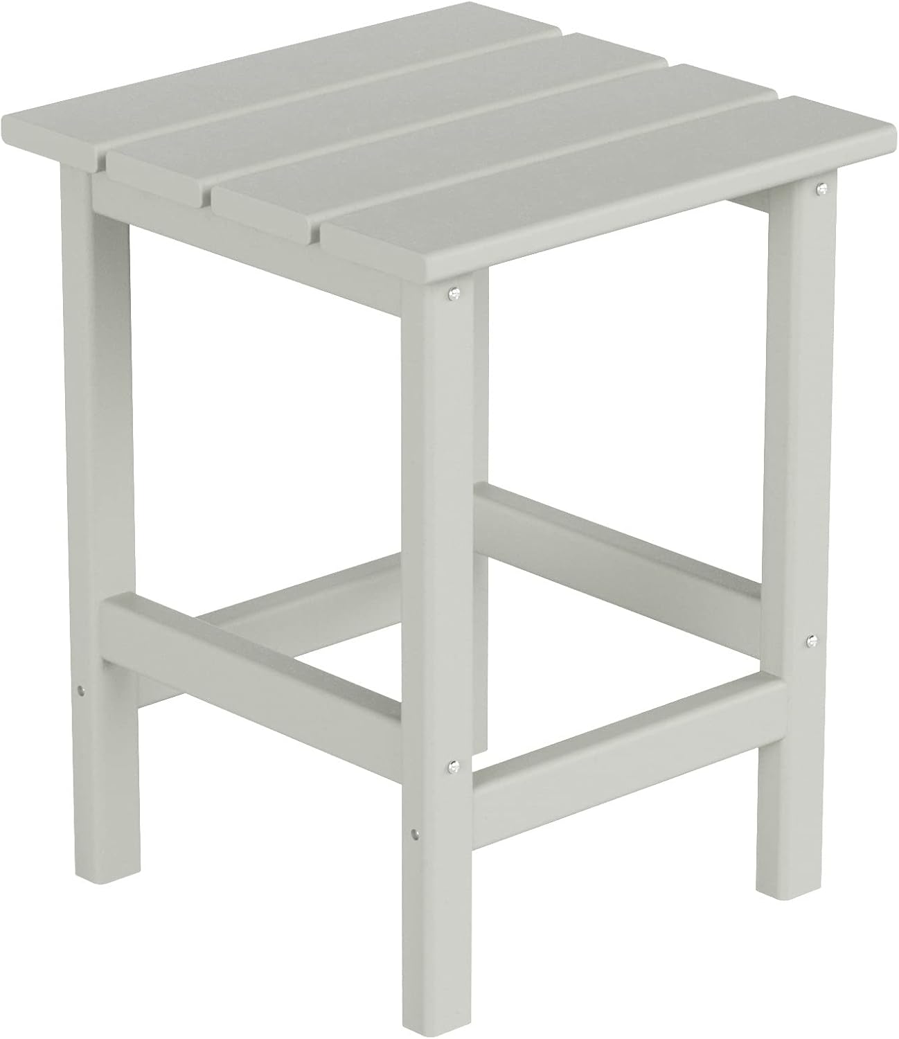 WestinTrends Mesa auxiliar para exteriores, para todo tipo de clima, de madera de polietileno Adirondack, mesa auxiliar cuadrada para piscina,