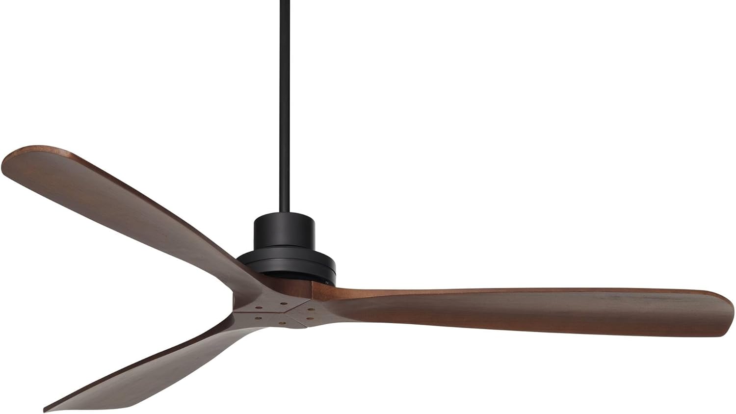 Casa Vieja Delta-Wing XL DC – Ventilador de techo industrial moderno de 66 pulgadas con control remoto negro mate nogal oscuro para sala de estar,