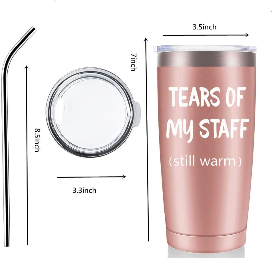 SOCOARZR Regalos del Día del Jefe para mujeres, vaso de lágrimas de mi personal, regalos divertidos para mujeres, regalos de jefe para mujeres, el