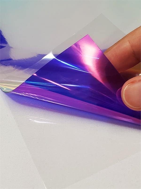 The Yard – Tela de vinilo de plástico con holograma transparente metálico de calibre 30 de 38 pulgadas de ancho (morado)