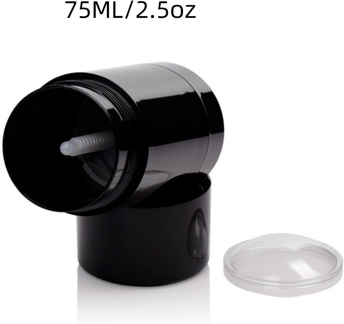 Paquete de 10 recipientes de desodorante vacíos redondos de 2.5 fl oz de 2.5 onzas, barra de llenado de plástico para desodorante, tubos vacíos de