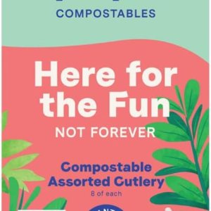 Utensilios surtidos de reutilización, cubiertos desechables, 24 unidades, 1 paquete, 8 tenedores compostables, 8 cucharas compostables, 8 cuchillos Utensilios surtidos de reutilización, cubiertos desechables, 24 unidades, 1 paquete, 8 tenedores compostables, 8 cucharas compostables, 8 cuchillos