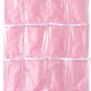 Armario colgante bolsa creativa a prueba de polvo 16 rejilla armario organizador de almacenamiento rosa Armario colgante bolsa creativa a prueba de polvo 16 rejilla armario organizador de almacenamiento rosa