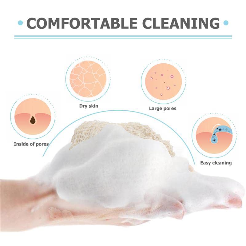 15 bolsas ahorradoras de jabón natural de sisal exfoliante bolsa de jabón con cordón para ducha y baño, 5.5 x 3.5 pulgadas