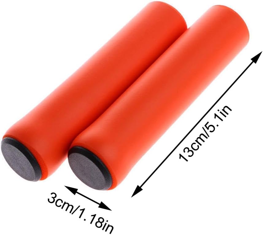 1 par de empuñaduras para manillar de bicicleta, esponja de silicona de espuma suave, cubierta antideslizante para mango de ciclismo, se adapta a la