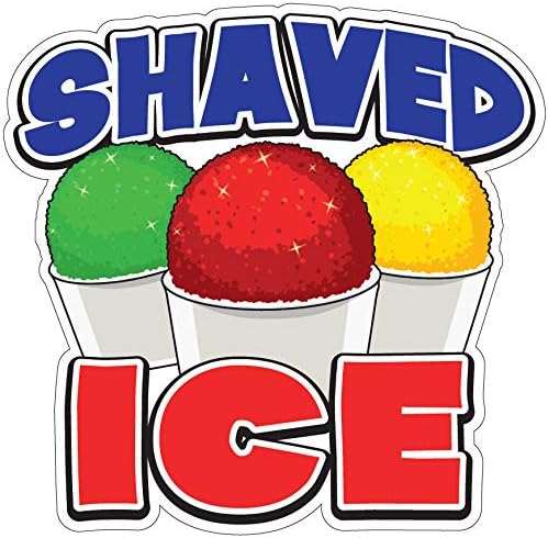 SignMission Shaved Ice – Calcomanía de 12 pulgadas con soporte de concesión para camión de alimentos, tamaño