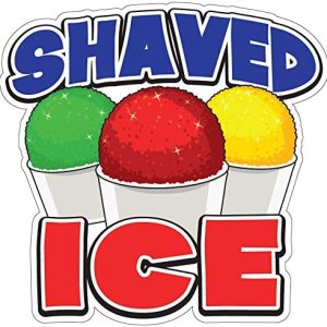 SignMission Shaved Ice – Calcomanía de 12 pulgadas con soporte de concesión para camión de alimentos, tamaño SignMission Shaved Ice – Calcomanía de 12 pulgadas con soporte de concesión para camión de alimentos, tamaño