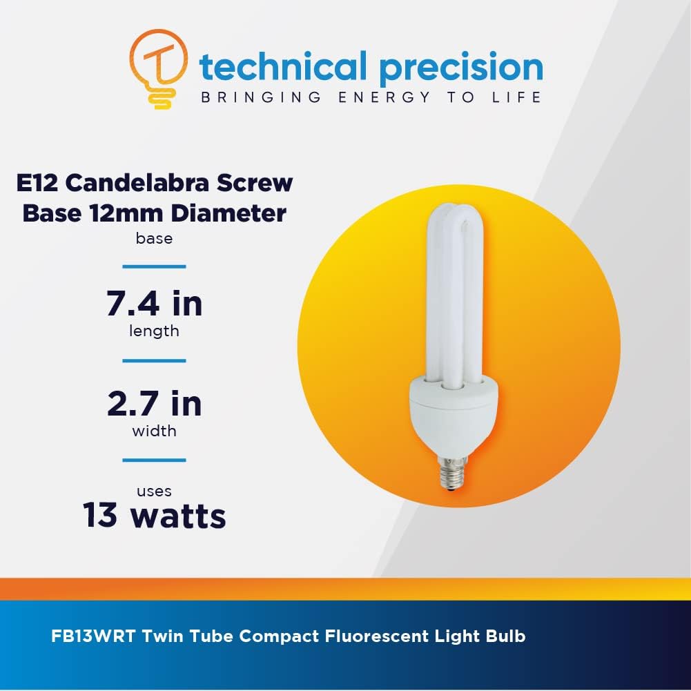 Repuesto para bombilla de espejo Zadro de Technical Precision  FB13wr  FB13w para ZLD48, ZLP05, ZLP35, ZLW05, ZLW37 y otros  Luz de 13 W, 120 V, 60