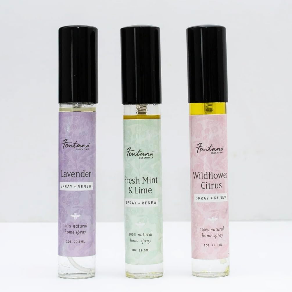 Fontana Candle Co – Ambientador de ambiente con infusión de aceites esenciales, lavanda, menta fresca y lima, cítricos de flores silvestres,