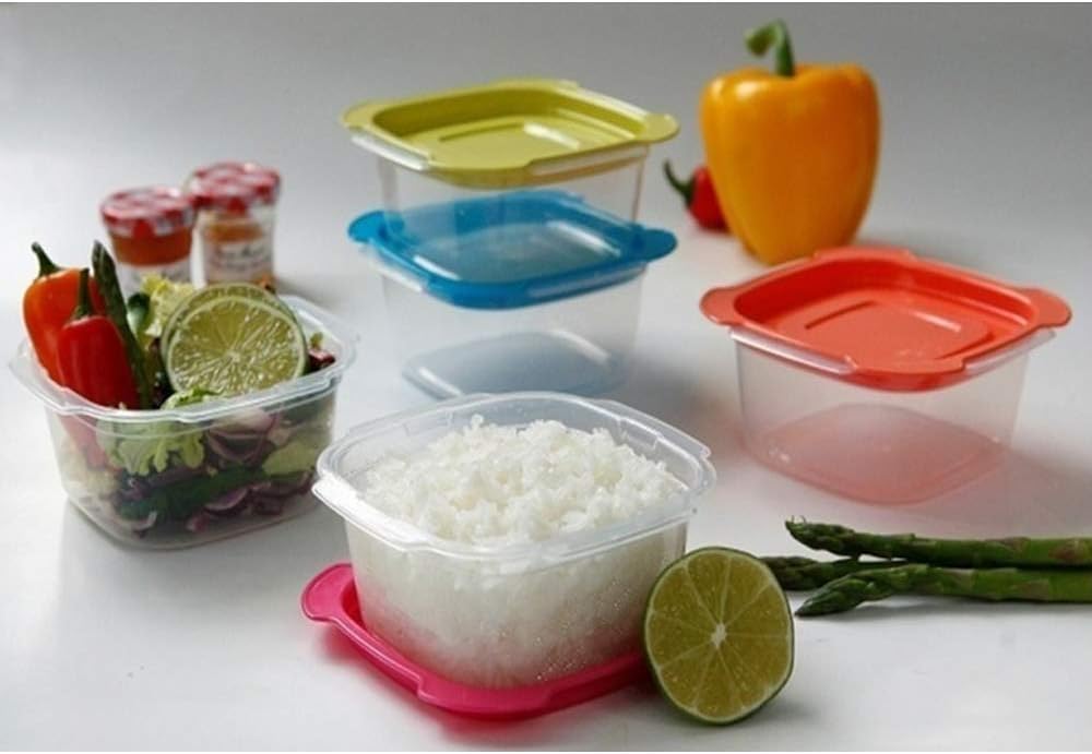 Lock Star Juego de 8 recipientes de alimentos, recipientes para preparación de comidas, contenedores de almacenamiento de alimentos, fiambreras sin