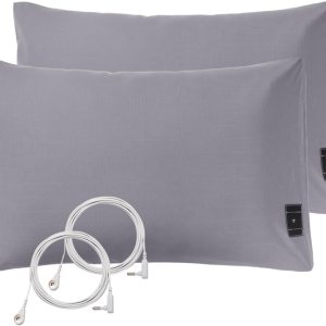 2 fundas de almohada de 20 x 30 pulgadas con cable de conexión a tierra, funda de almohada de algodón suave y cómoda, reduce la inflamación, fundas 2 fundas de almohada de 20 x 30 pulgadas con cable de conexión a tierra, funda de almohada de algodón suave y cómoda, reduce la inflamación, fundas
