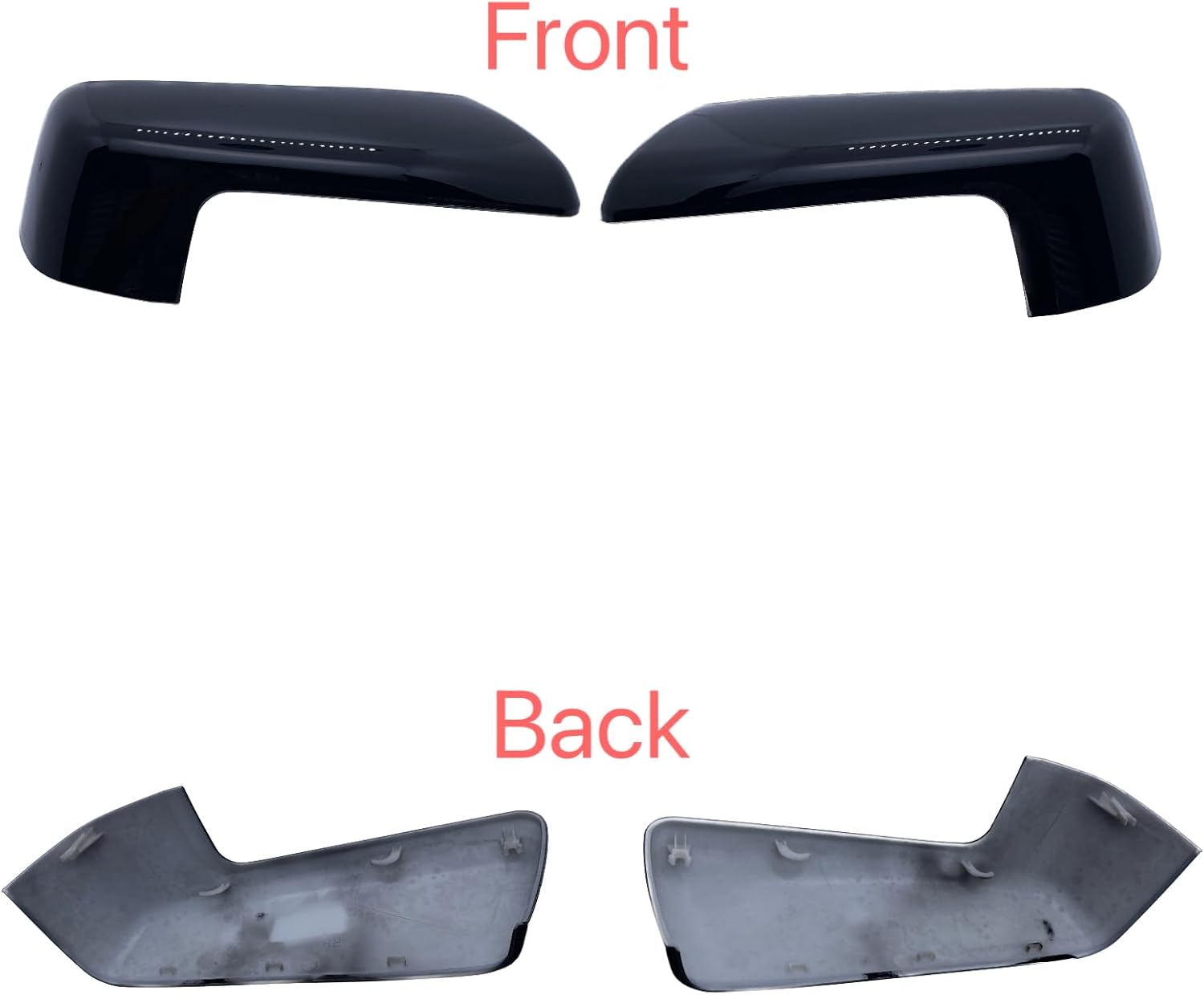 Tapa de espejo negra compatible con accesorios Chevy Silverado 1500 y GMC Sierra 1500 2019, 2020, 2021, 2022 y 2023 (negro)