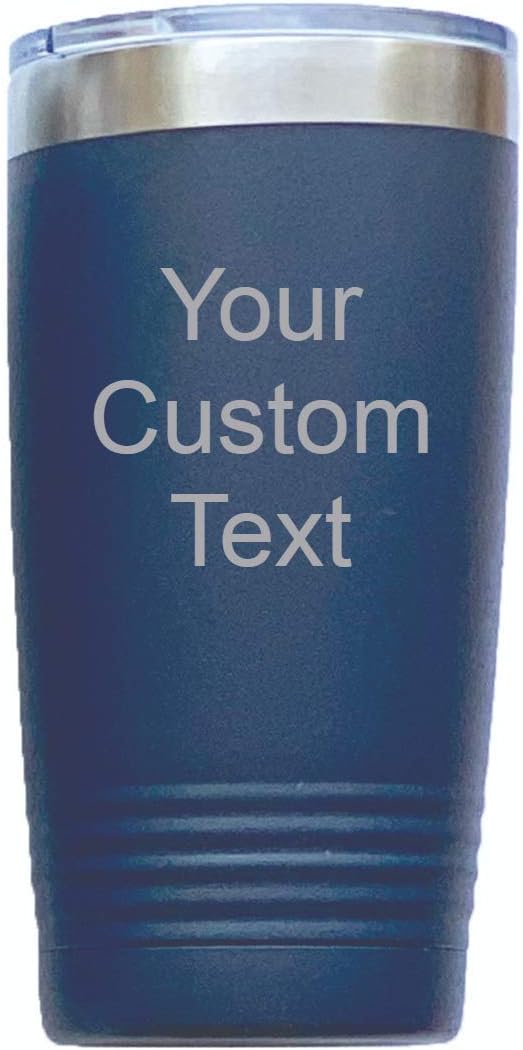 Vaso polar personalizado con tapa grabado láser personalizado  Taza de viaje aislada al vacío de acero inoxidable  Perfecto para bebidas frías o