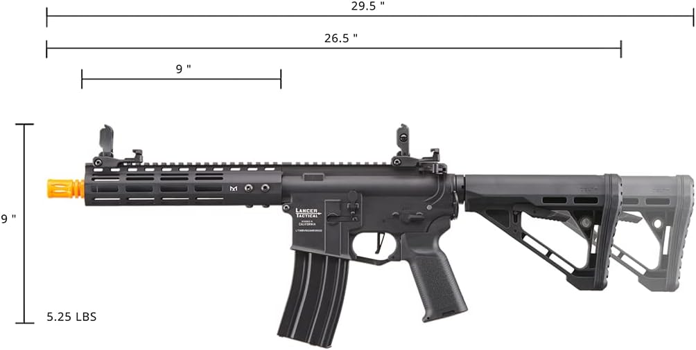 Lancer Tactical Gen 2 Proline M4 Full Metal 9”14” Airsoft Rifle with Delta Stock (ETU & Mosfet Included)