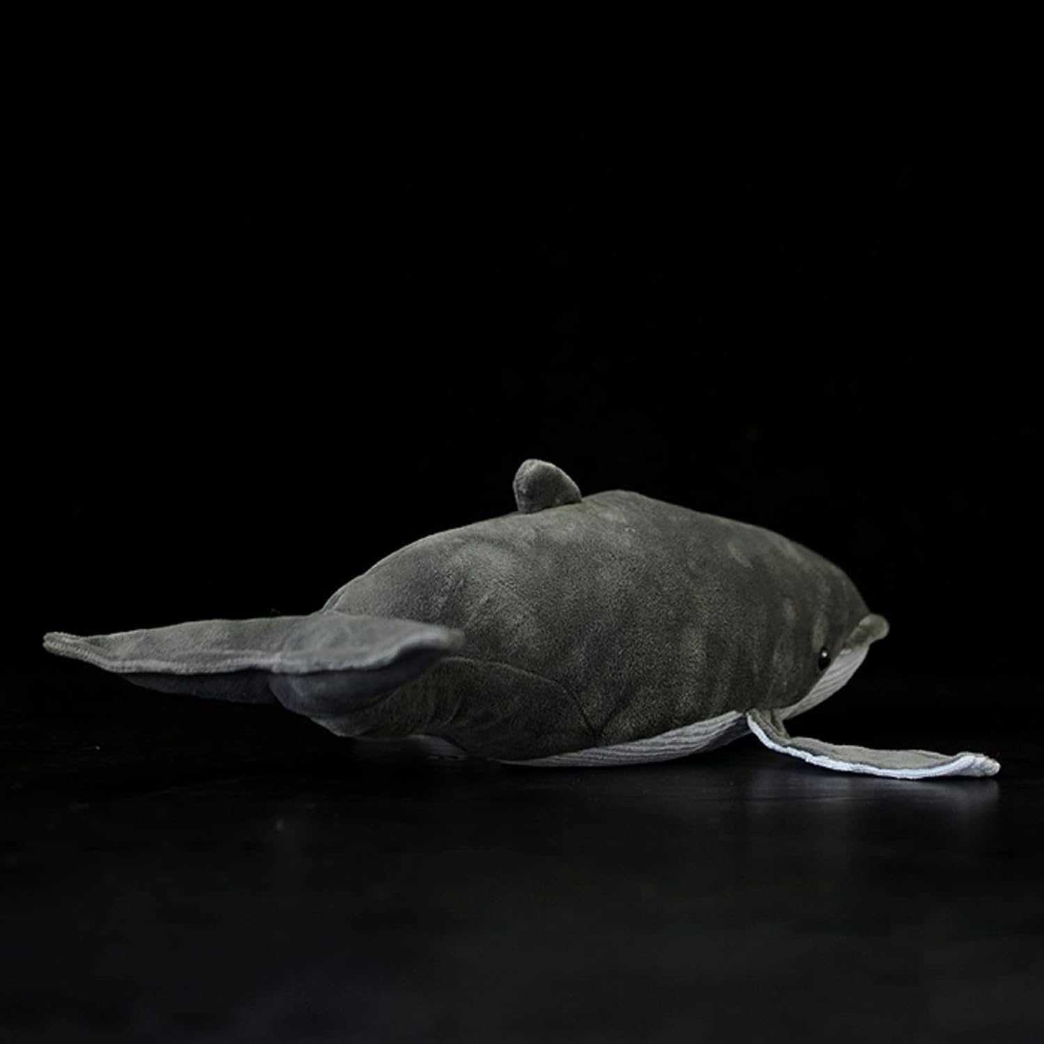 Juguete de peluche de ballena barbada de simulación, ballena barbada gris, animal de peluche suave, juguete realista de 20 pulgadas, relleno de