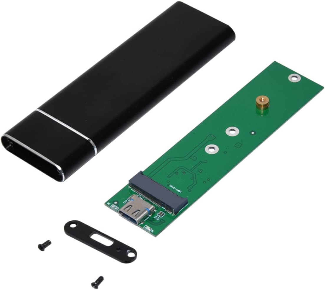 SOLUSTRE Hdd Case Hard Disk Case M.2 a Usb3.1 Tipo C Convertidor SSD Caja de disco duro Caja de disco duro Caja de disco duro Adaptador de caja de