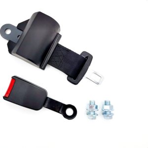 Cinturones de seguridad universales para carretilla elevadora y se adapta a tractor, cortacésped, carrito de golf, retráctil, negro, 46 pulgadas Cinturones de seguridad universales para carretilla elevadora y se adapta a tractor, cortacésped, carrito de golf, retráctil, negro, 46 pulgadas