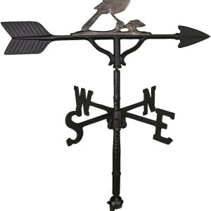 Veleta de 32 pulgadas con adorno cardenal de hierro sueco Veleta de 32 pulgadas con adorno cardenal de hierro sueco