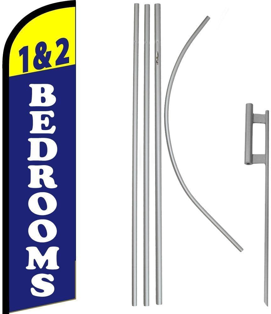 Premium 1 & 2 BedroomsWindless Flag & 16ft Flagpole KitGround