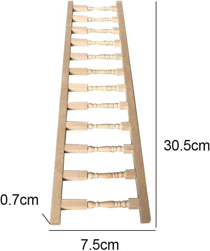 Valla de madera para casa de muñecas en miniatura 112, modelo de casa de muebles de madera