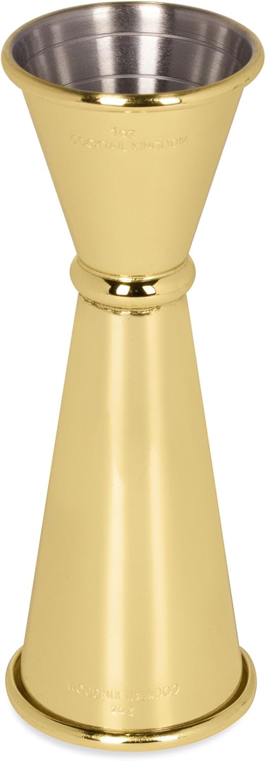 Cocktail Kingdom Jigger estilo japonés 1oz2oz – chapado en oro