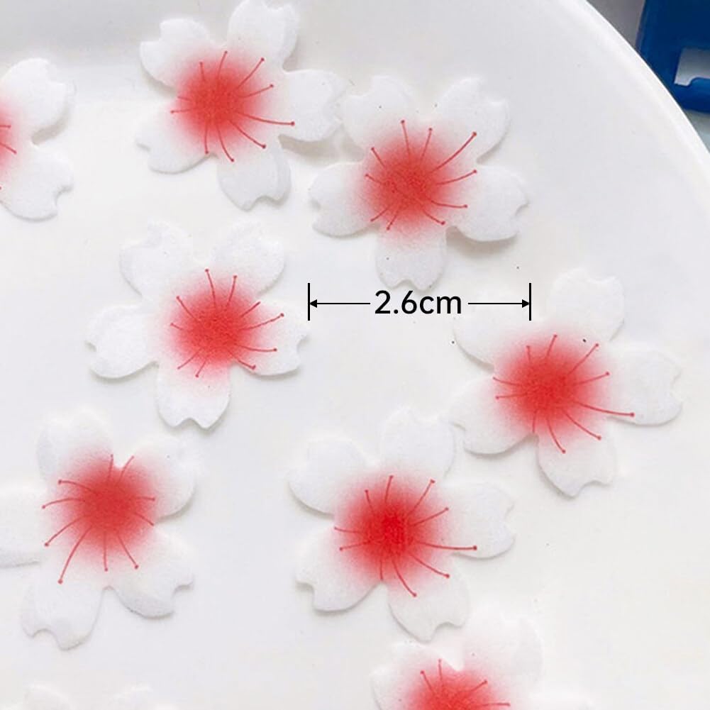 300 adornos comestibles para cupcakes de flores, papel de arroz adhesivo decorativo para cupcakes para bodas, fiestas de cumpleaños, decoración de