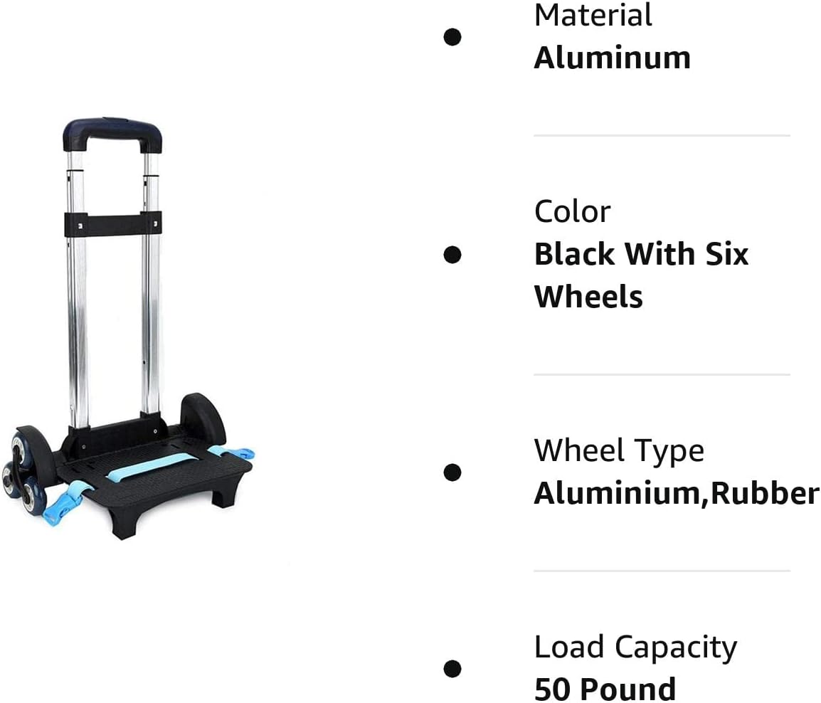 Mochila Hand Truck YUB Carrito con ruedas Carrito de mano de aleación de aluminio plegable Carro para mochila escolar