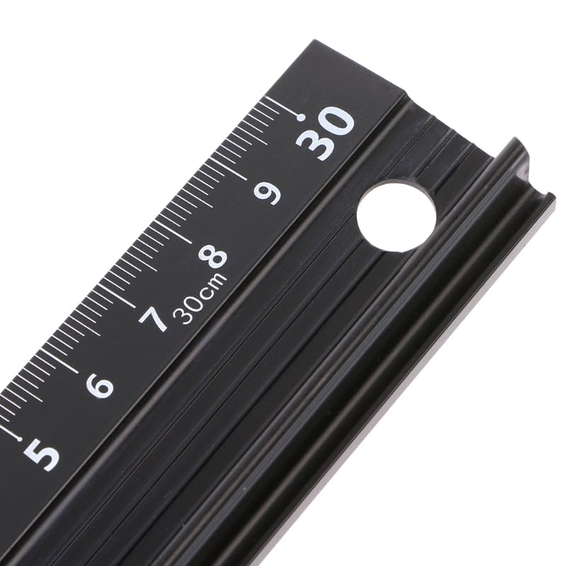 Regla de aleación de aluminio con deflector protege las tiras antideslizantes, regla de medida de 203017.7 in en milímetros regla de corte recto