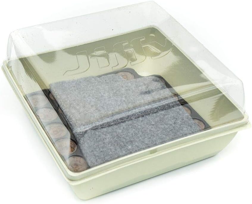 Jiffy Invernadero de inicio de semillas de riego automático con 34 pellets de turba de 1.417 in (paquete de 2)