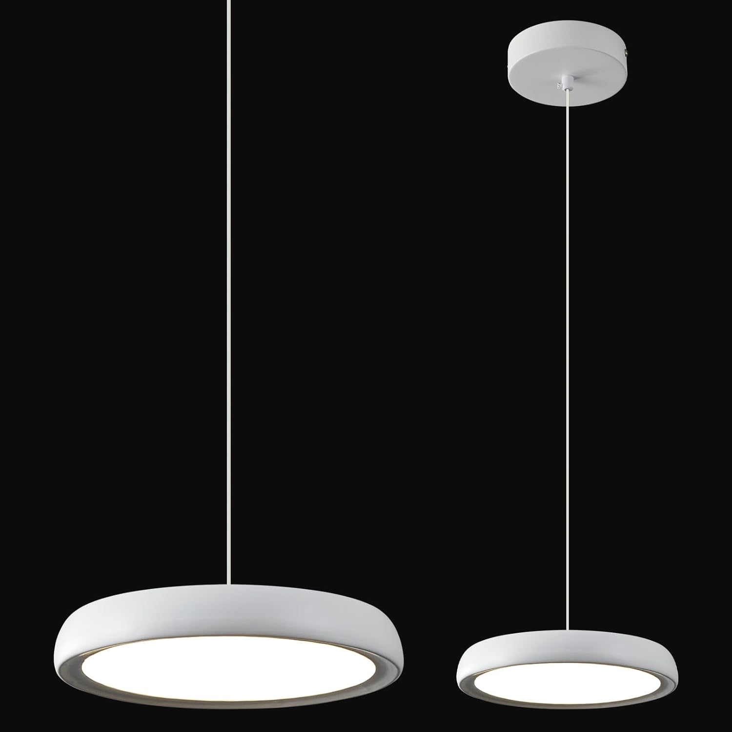 Lámparas colgantes modernas para isla de cocina, LED de 6000 K, regulables, lámparas colgantes blancas puras, mini iluminación colgante para