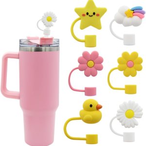 Tapa de popote para copa Stanley, compatible con vaso de 30 y 40 onzas con asa, tapas de puntas de popote reutilizables a prueba de polvo de 0.394 Tapa de popote para copa Stanley, compatible con vaso de 30 y 40 onzas con asa, tapas de puntas de popote reutilizables a prueba de polvo de 0.394