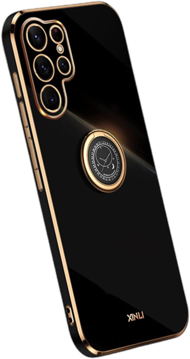 OLOBBIRD Funda de teléfono clásica recta suave y simple para Xiaomi Mi Poco X5 X4 X3 Pro GT NFC, cubierta trasera con soporte de anillo, carcasa