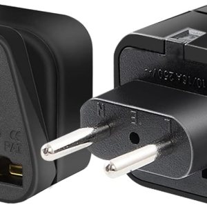 2 adaptadores de viaje de enchufe estándar europeo, enchufe de la UE de 2 pines a 3 agujeros, una variedad de enchufes de conversión de viaje 2 adaptadores de viaje de enchufe estándar europeo, enchufe de la UE de 2 pines a 3 agujeros, una variedad de enchufes de conversión de viaje