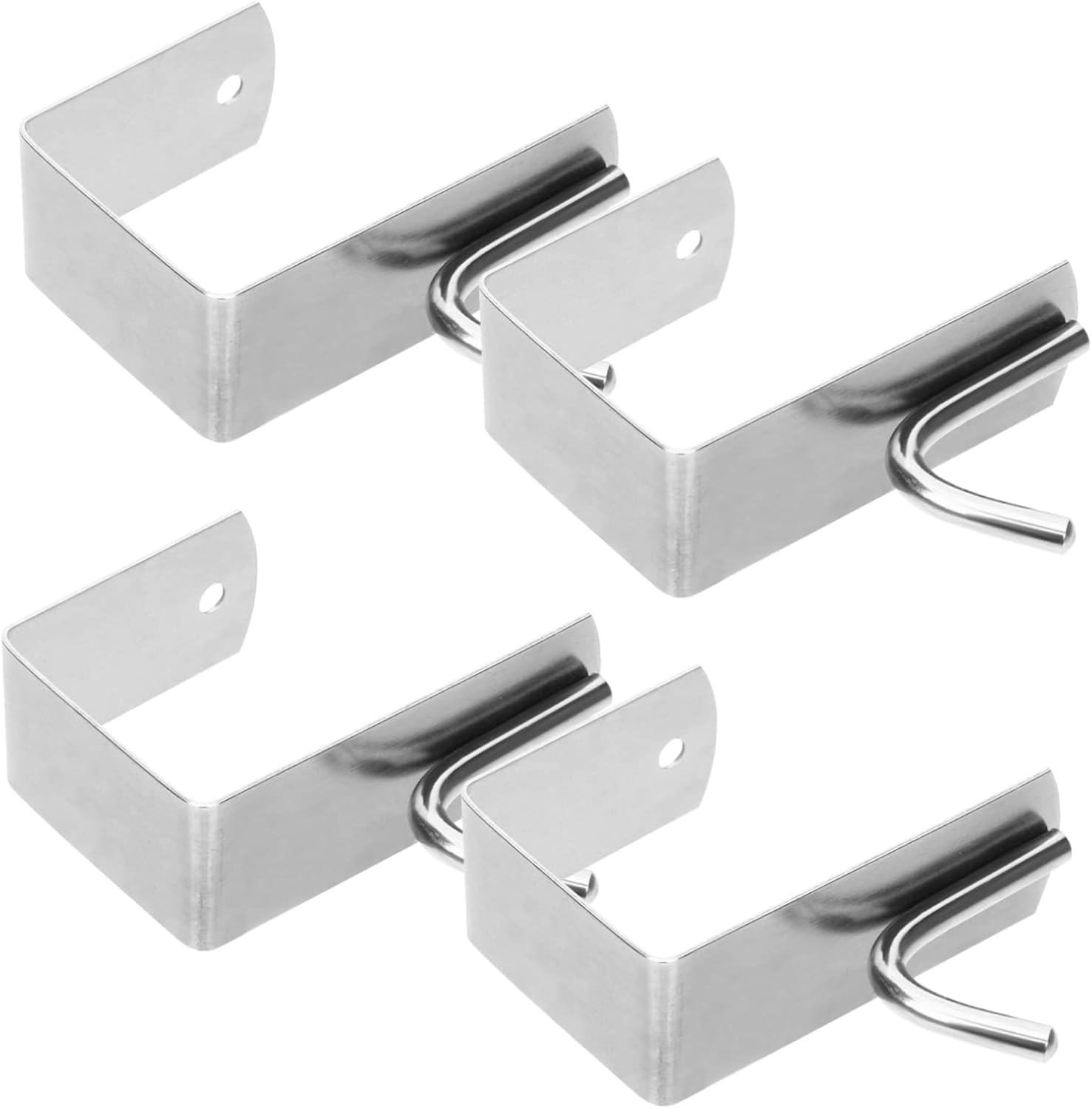Housoutil 4 piezas de gancho con gancho para tapa de olla montada en la tapa de olla, soporte para esponja, soporte de tapa de sartén negro, gancho