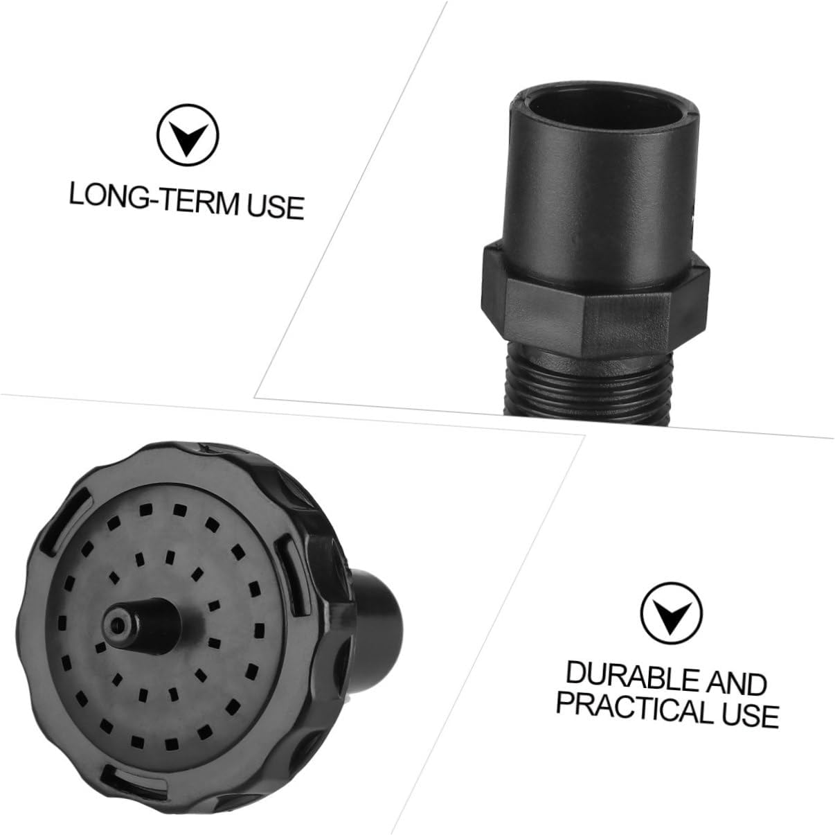 Yardwe 18 piezas Boquilla miniatura equipo patrón bomba sumergible fuente cabeza acuario hogar ajustable acuario pecera tanque de peces de plástico