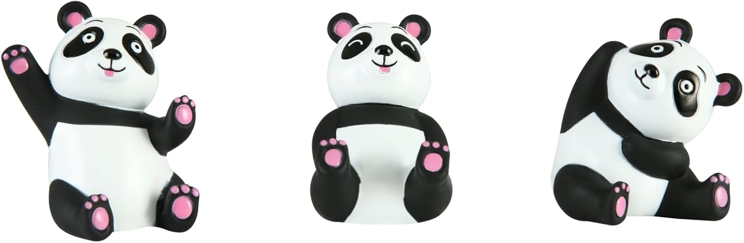 XY-WQ Juguetes de baño sin moho sin agujeros, para bebés de 6 a 12 y niños pequeños de 1 a 3 años, sin agujeros sin moho (panda, 8 piezas con bolsa