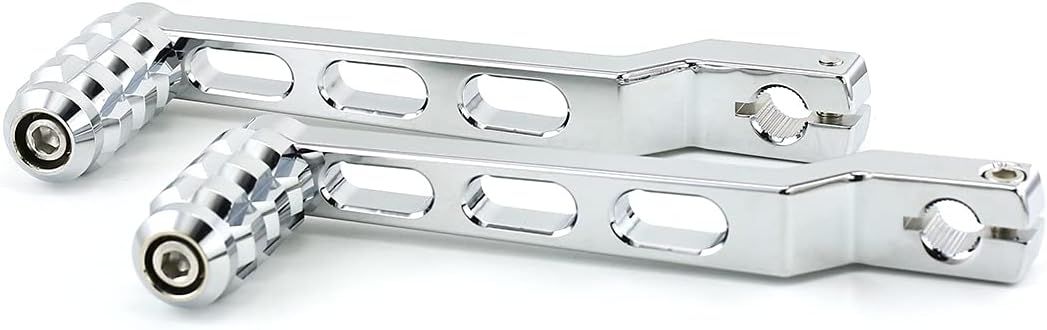 2 piezas de aluminio CNC palanca de cambios de talóndedo del pie de palanca de cambios brazos y clavija de palanca de cambios para Harley Touring FL