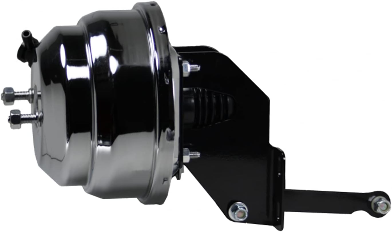 LEED BRAKES Booster de potencia dual de 8 pulgadas con kit de soporte (cromo)