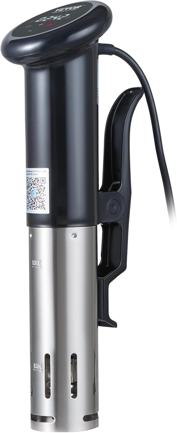 VEVOR Máquina Sous Vide con control de aplicación Bluetooth Wi-Fi Connect, circulación de inmersión de 1200 W, IPX7 impermeable, con control de