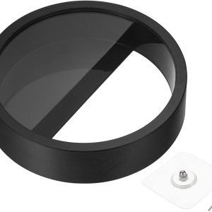 PATIKIL Maceta de pared de 11 pulgadas, maceta colgante redonda para decoración de suculentas, hierbas, plantas de aire, color negro PATIKIL Maceta de pared de 11 pulgadas, maceta colgante redonda para decoración de suculentas, hierbas, plantas de aire, color negro