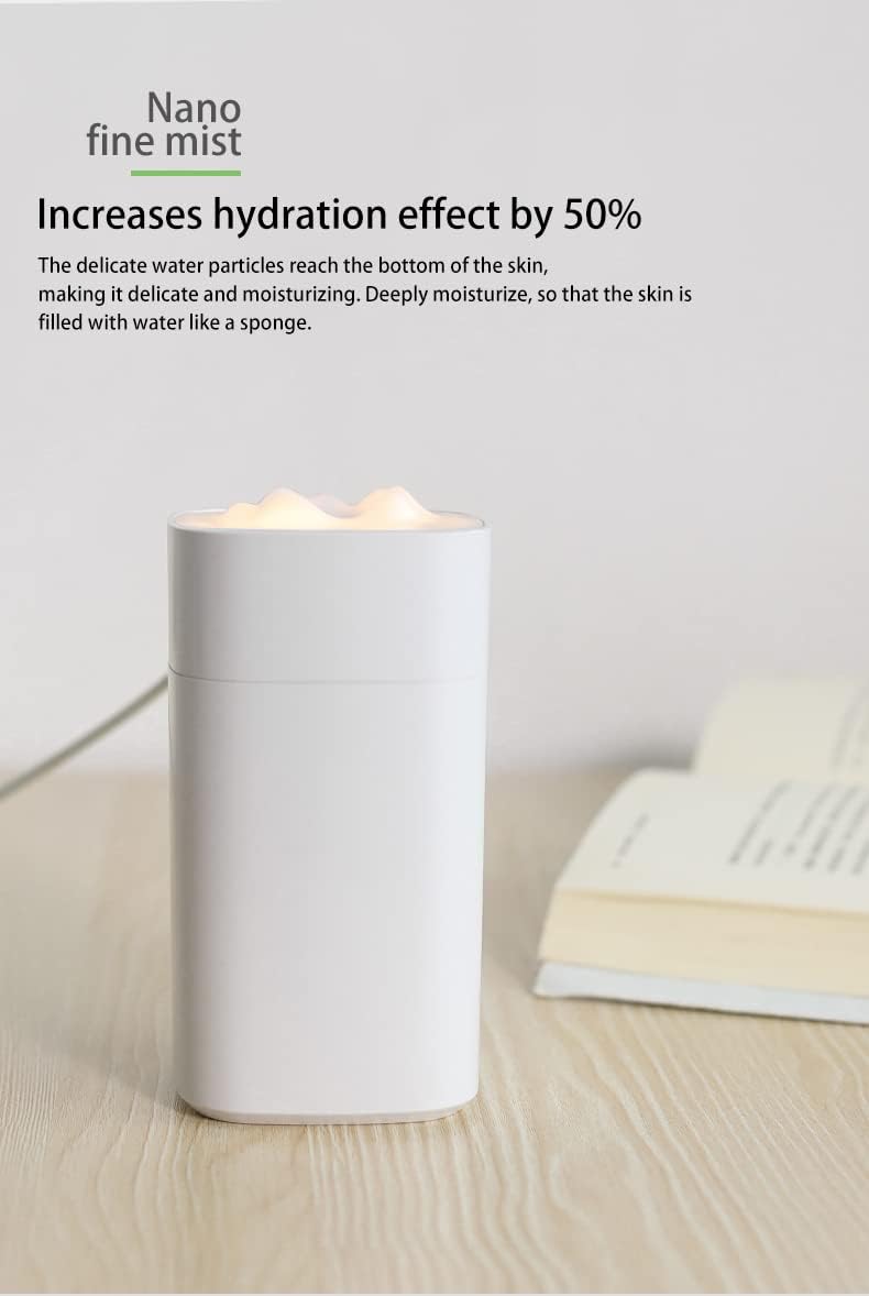 Humidificadores para dormitorio, humidificador de aire Themoxia con función de luz nocturna, ideal para dormitorio y oficina
