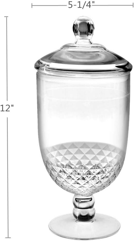 Tarro de boticario grande con tapa hermética en acrílico de alta calidad, decorativo para bodas, bufé de dulces, resistente a roturas y sin BPA, 52