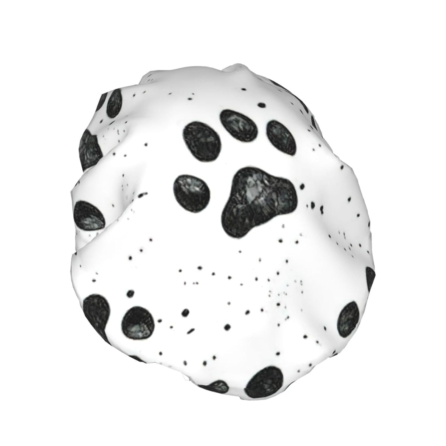WURTON Gorro de ducha con estampado de patas de perro, suave, reutilizable, doble capa impermeable, gorro de baño para mujer, transpirable,