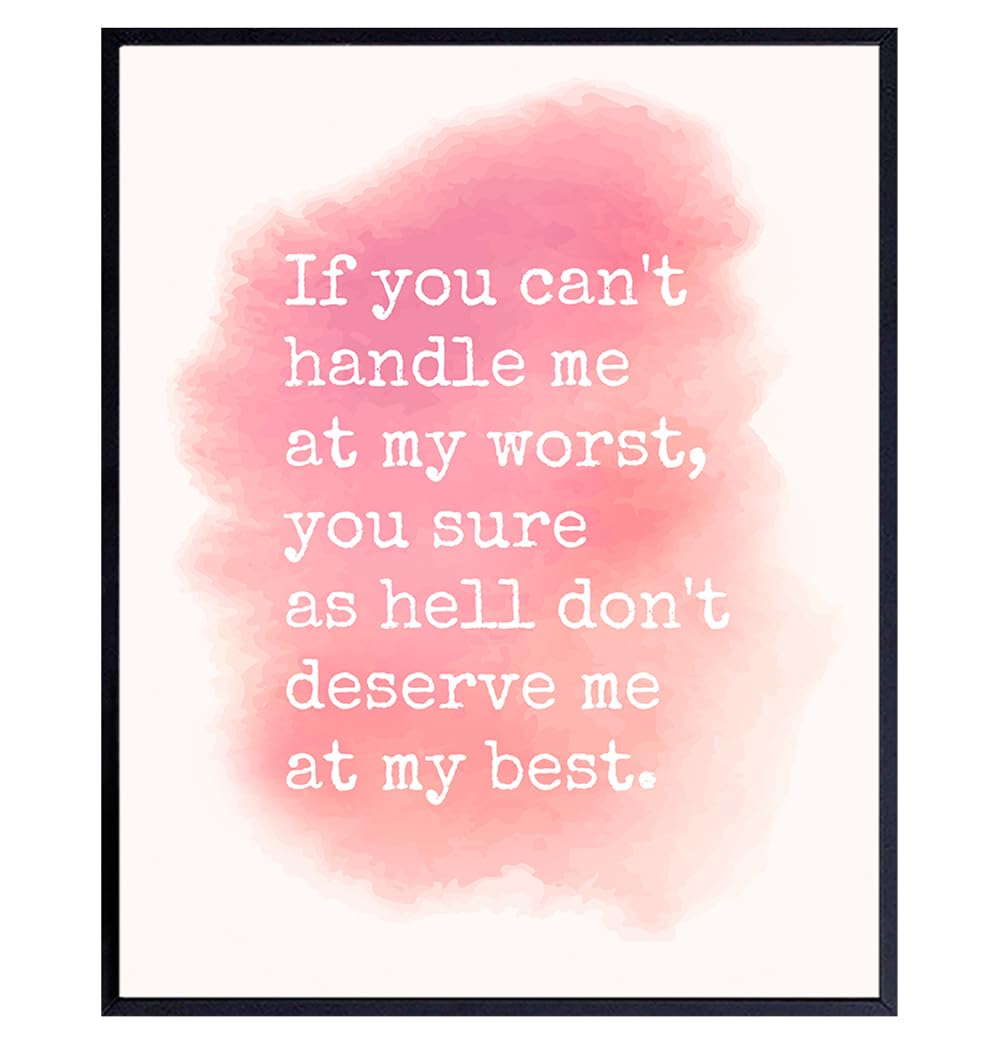 Empowerment Wall Art – Motivational Quote – Inspirational Wall Decor Home decoration for Bedroom Bathroom Living room – Chic Unique Gift for Women