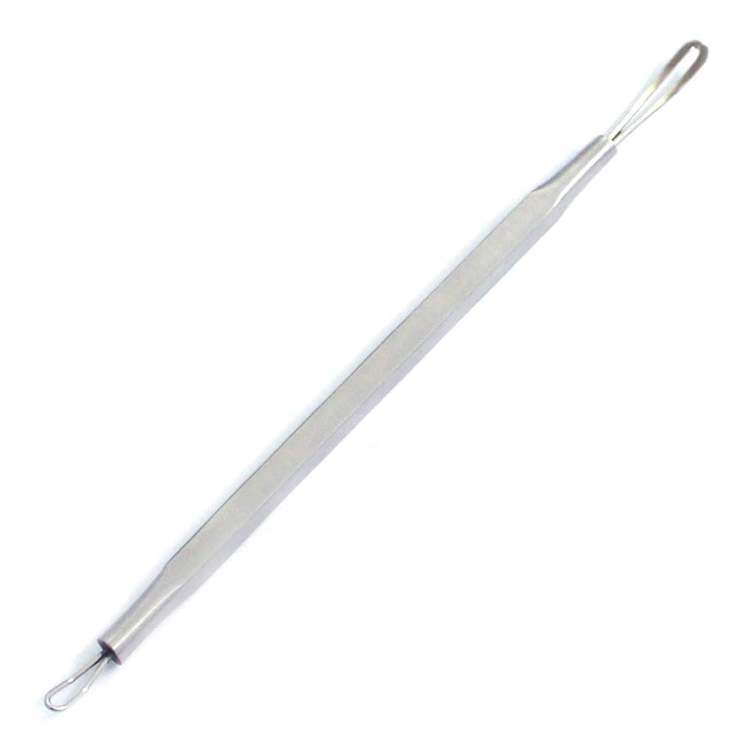 Removedor de puntos blancos y puntos negros, limpiador y extractor de comedones 2 en 1. Fabricado con acero de grado dermatólogo.