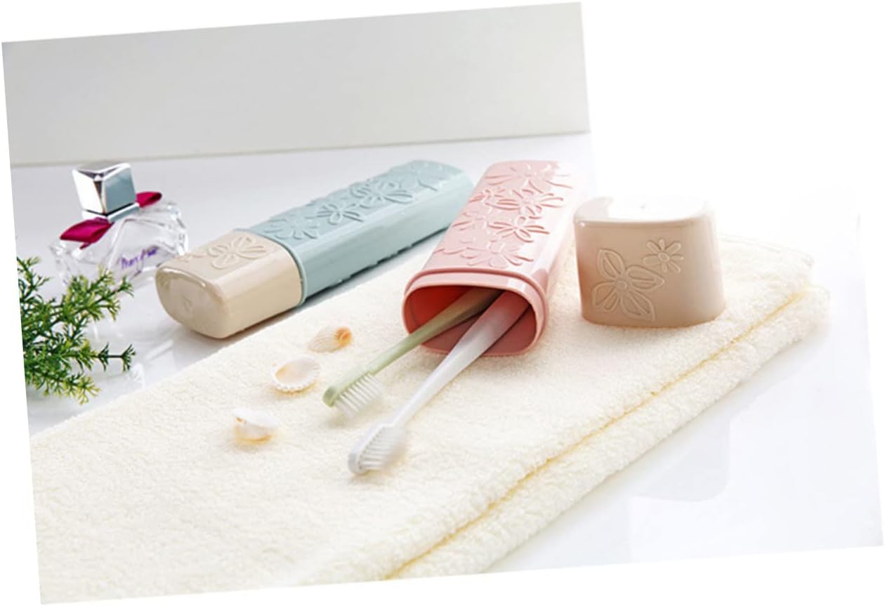 Caja de cepillo de dientes de viaje, taza de pasta de dientes al aire libre, estuche para cepillos de dientes de viaje, soporte para cepillos de