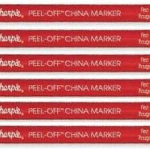 Sharpie Marcador de China Peel-Off 169T Rojo, 6 marcadores por pedido (02059) Sharpie Marcador de China Peel-Off 169T Rojo, 6 marcadores por pedido (02059)